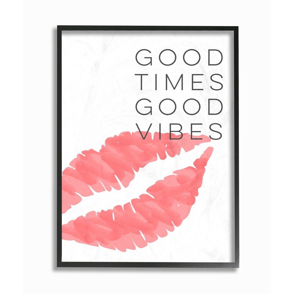 16 x 20, The Stupell Home Décor Collection Good Vibes Peace Hand Pink Oversized Framed Giclee Texturized Art 16 x 20, The Stupell Home Décor Collection Good Vibes Peace Hand Pink Oversized Framed Giclee Texturized Art
